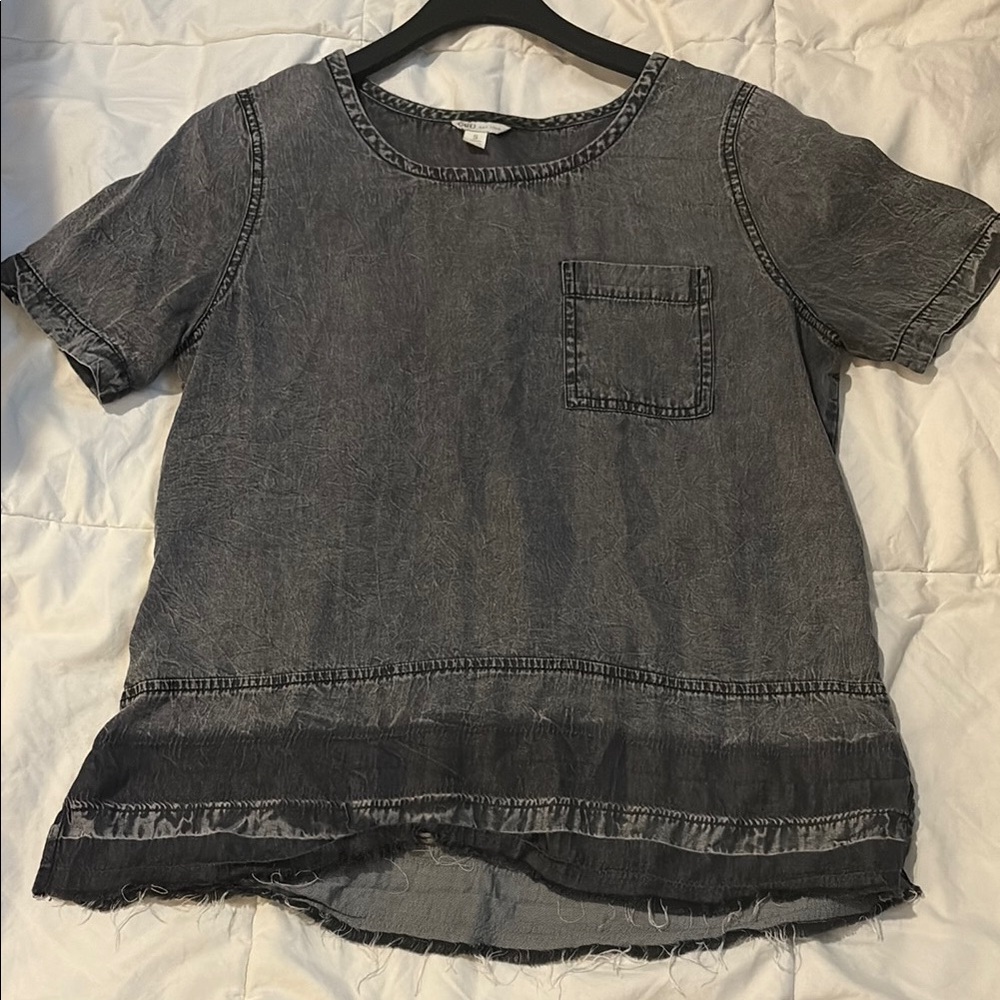 Cato Gray Short Sleeve Top